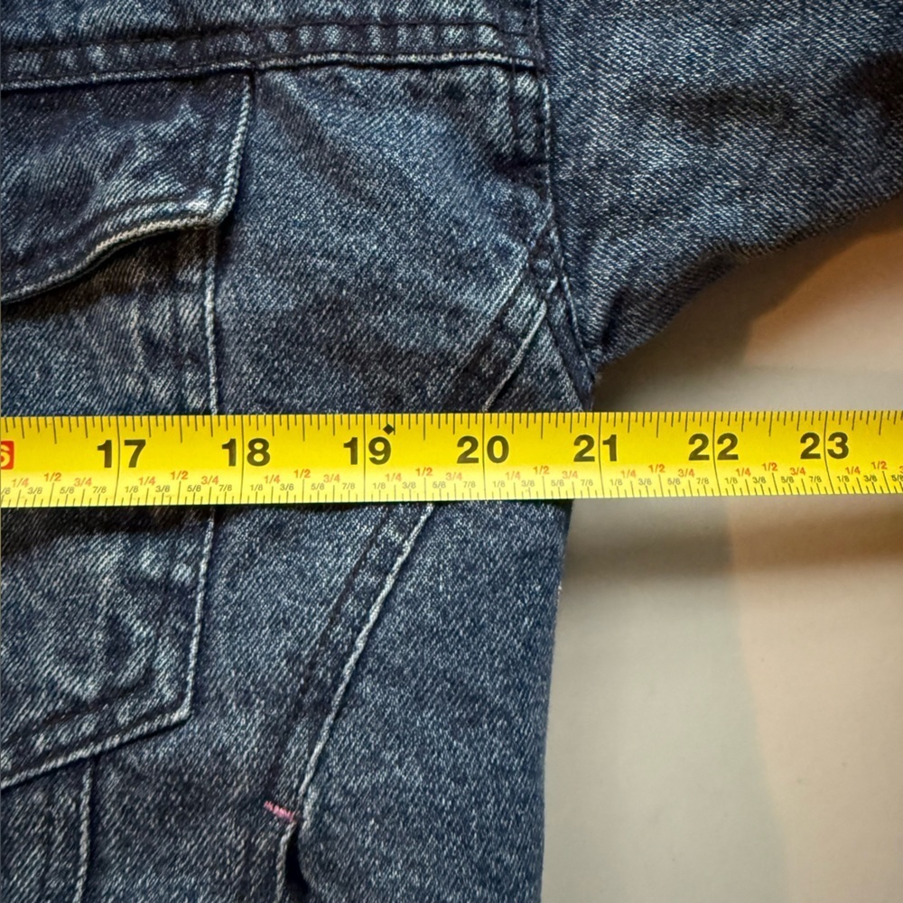 Pilcro Anthropologie Sherpa Lined Denim Trucker Jacket Blue Womens Small - Picture 6 of 8